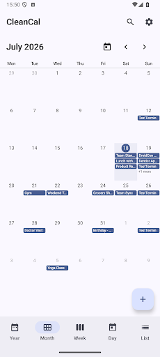 CleanCal screenshot